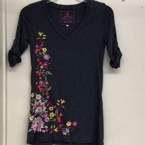 Johnny Was Long shirt with quarter sleeves